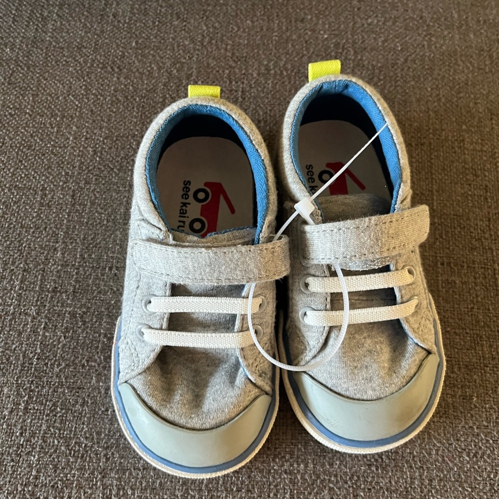 Nordstrom Gray and Blue Sneakers with Non-Slip Soles